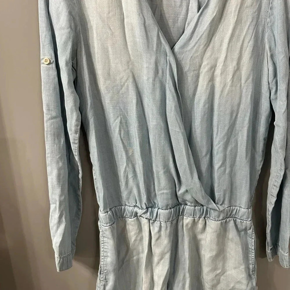 Anthropologie Cloth & Stone Chambray Romper Size S - Picture 3 of 6